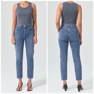 AGOLDE Riley Straight Crop Jeans Frequency